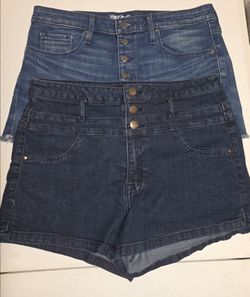 Woman Mossimo & Refuge High Rise Denim Shorts Size 10