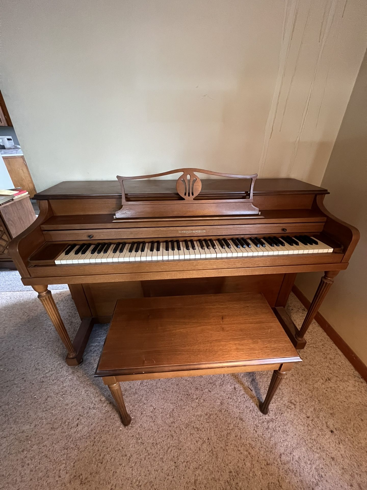 1960’s Schmoller & Mueller Upright Piano 