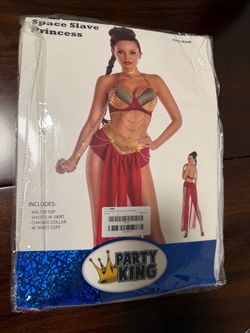 Party King Star Wars Space Slave Princess Costume Set Red/Gold L PK2448