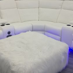 Sofá de cuero reclinale 