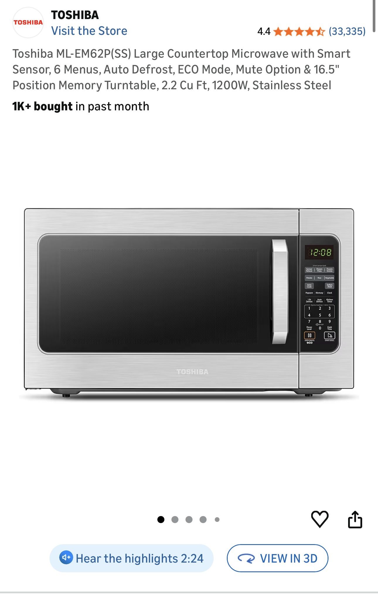 Toshiba Microwave