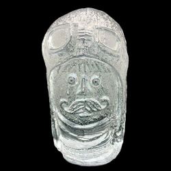 VTG  MCM BLENKO Pilot Aviator Single Book End Glass Sculpture Don Shepherd Rare