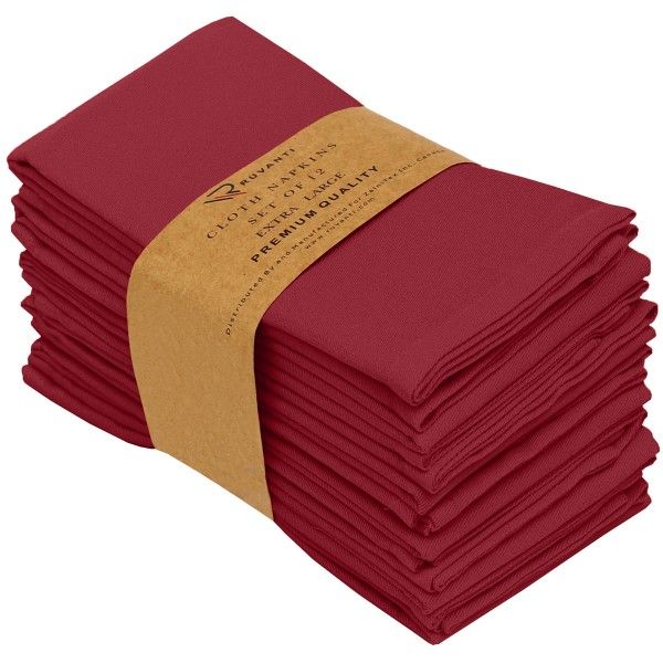 60 Burgundy Cloth Napkins 