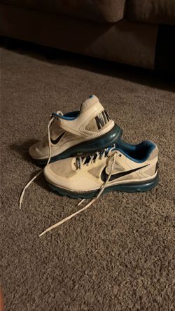 Blue and white boys Nike shoes
