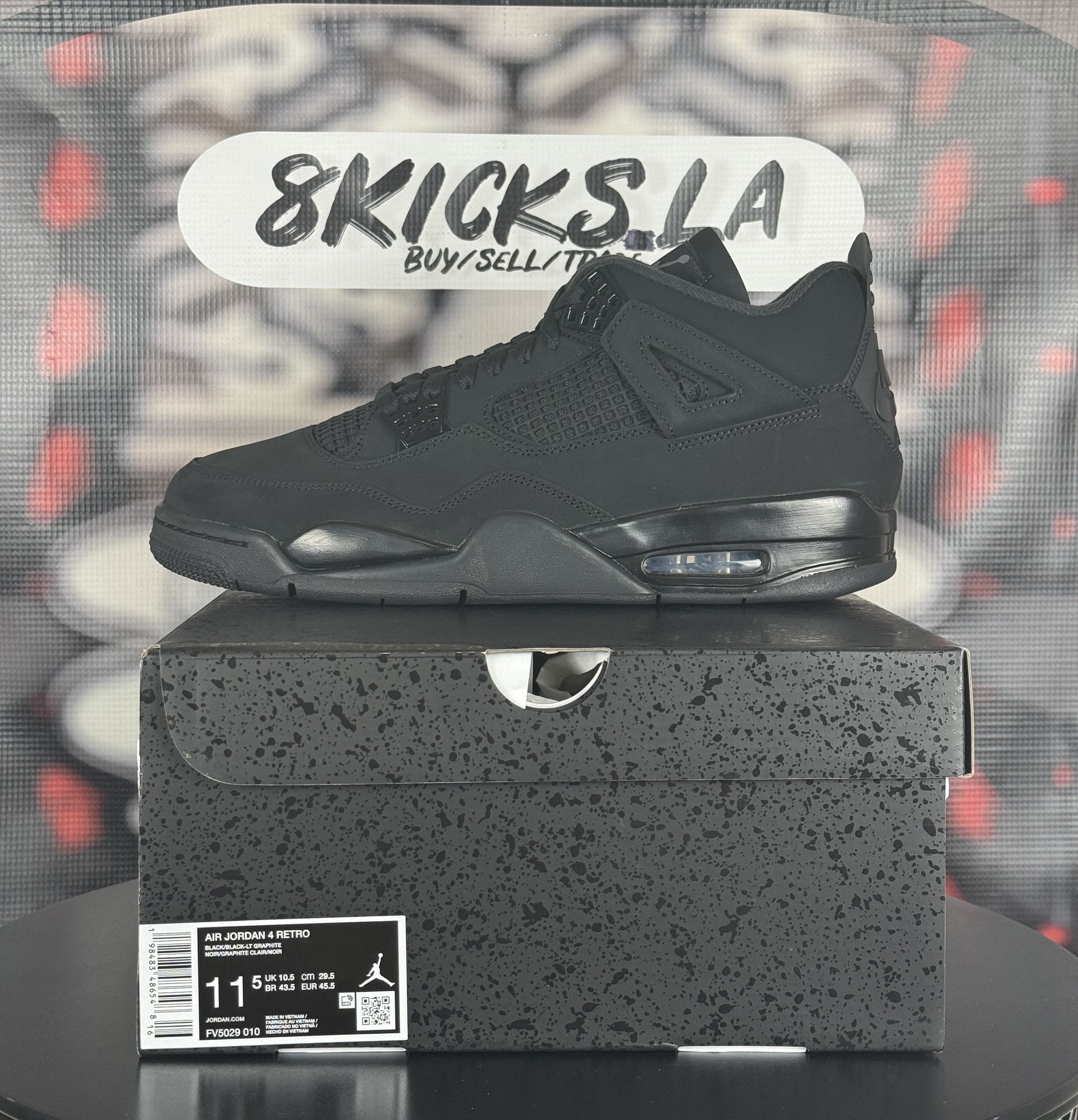Jordan 4 Retro “Black Cat” Size 11.5men