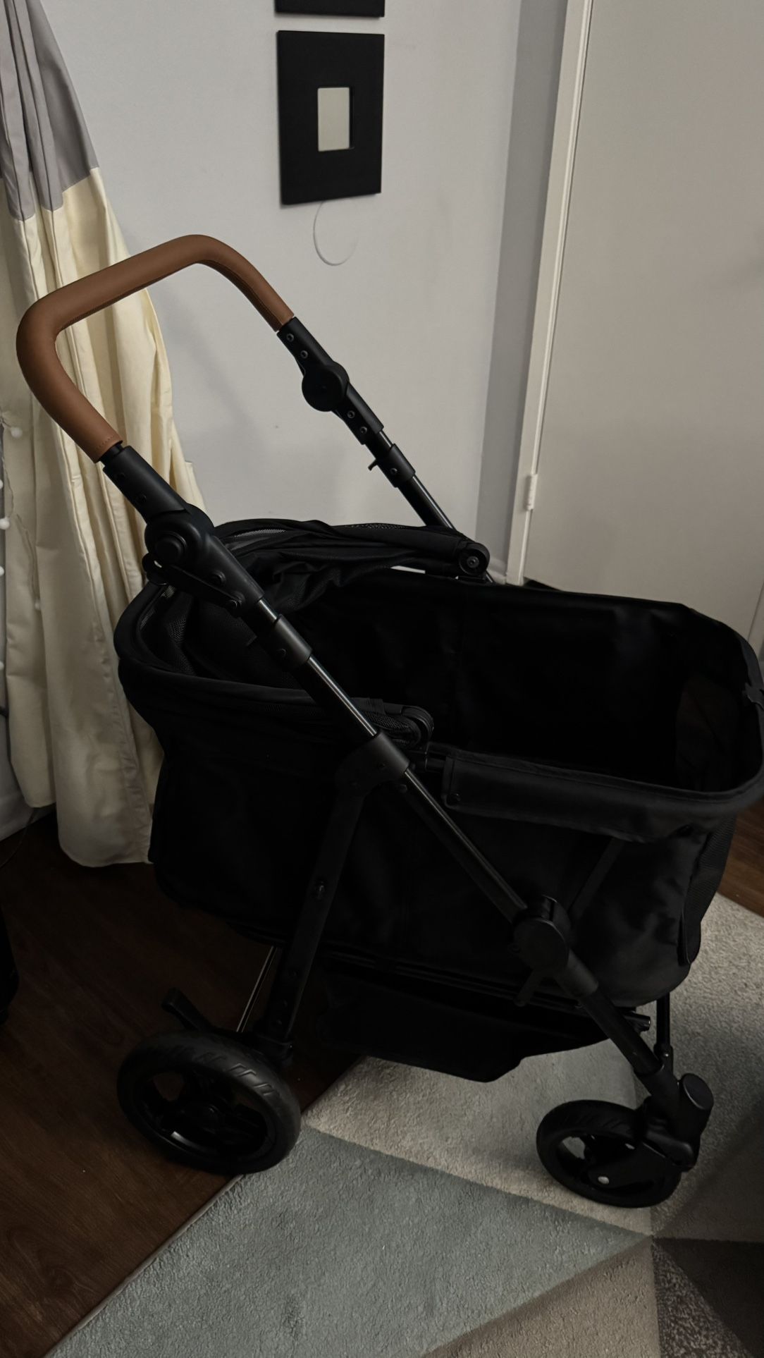 Medium Dog Stroller for Large Dogs, pet Stroller for Medium Dogs Up to 66lbs, All-Terrain with Adjustable Handle & Canopy, Sun Shades