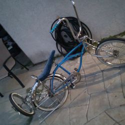 Blue lowrider Bike,