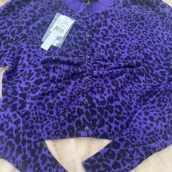 New With Tag Aqua 100% Cashmere Crop Cardigan