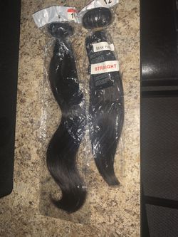 12 & 16 inch straight human soft hair bundles