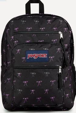 Pink bow jansport backpack
