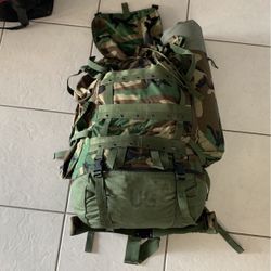 US Military Camping Backpack with Tent - Genuine Issue