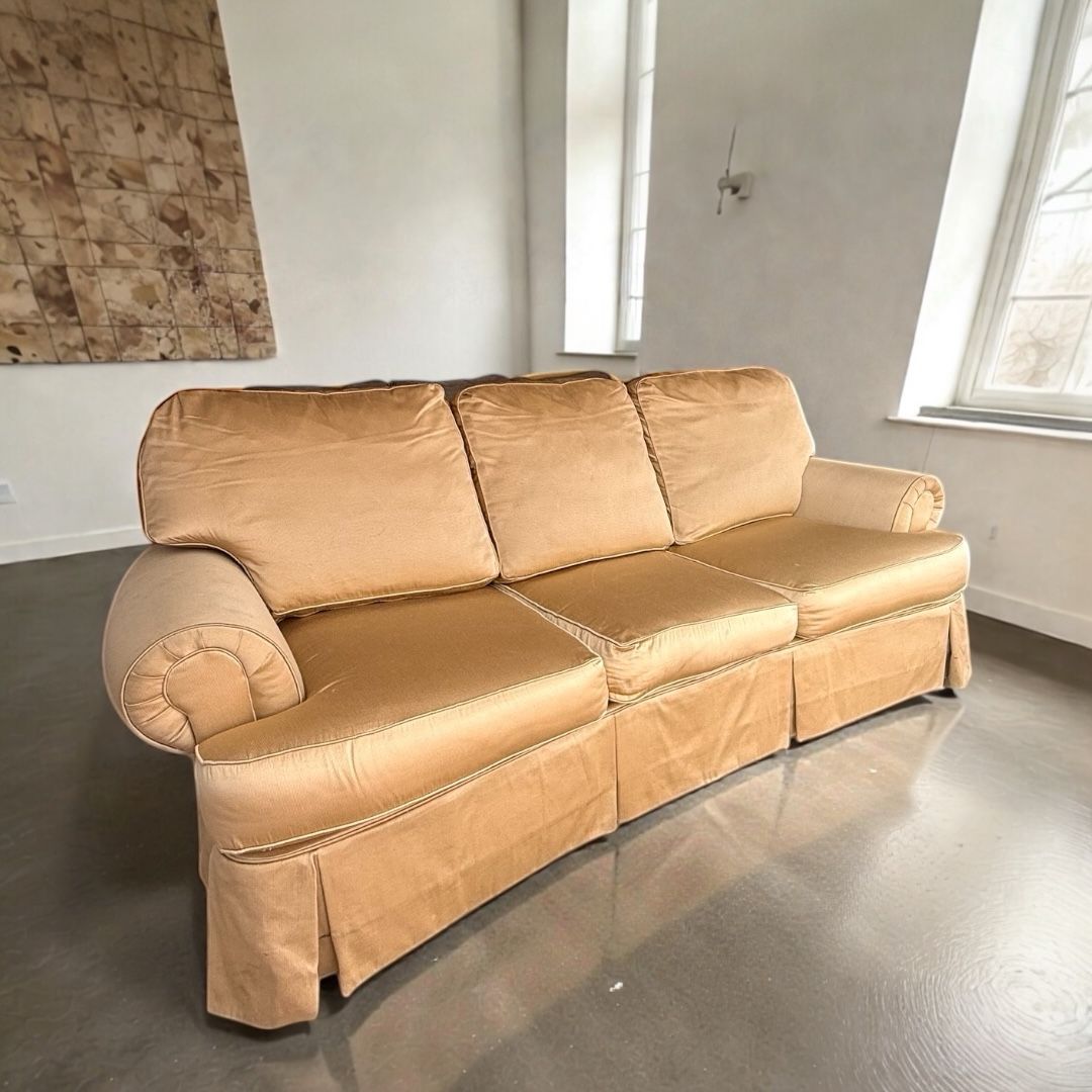 Gold-Hued Havertys Sofa | DELIVERY AVAILABLE 