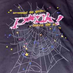 Sp5der P*nk Hoodie Black