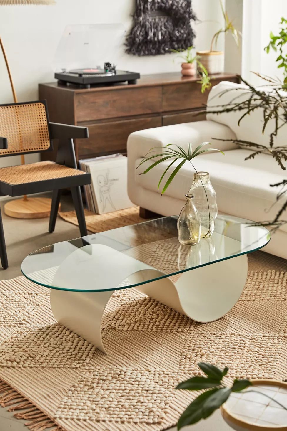Ines Glass & Metal Coffee Table