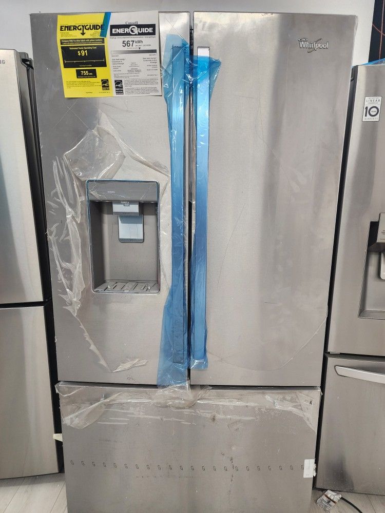 whirlpool Refrigerator French Door Stainless Steel