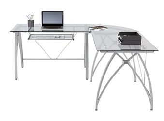 Two (2) Realspace Vista Glass Corner Desks & Matching Bookcase - $500 (Hollywood)
