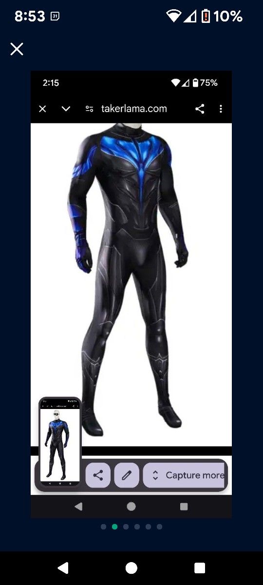Titans Season 4 Nightwing Suit DC Superhero Cosplay Costume Takerlama Adult Size XXL 180 CM $30 New Compared To  Amazon Price Is $99