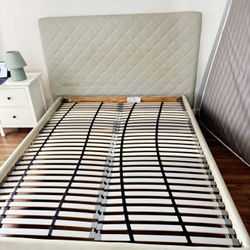 Queen size IKEA upholstered bed frame