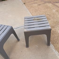 2 outdoors plastic tables  I located at enchanted hills rio rancho
