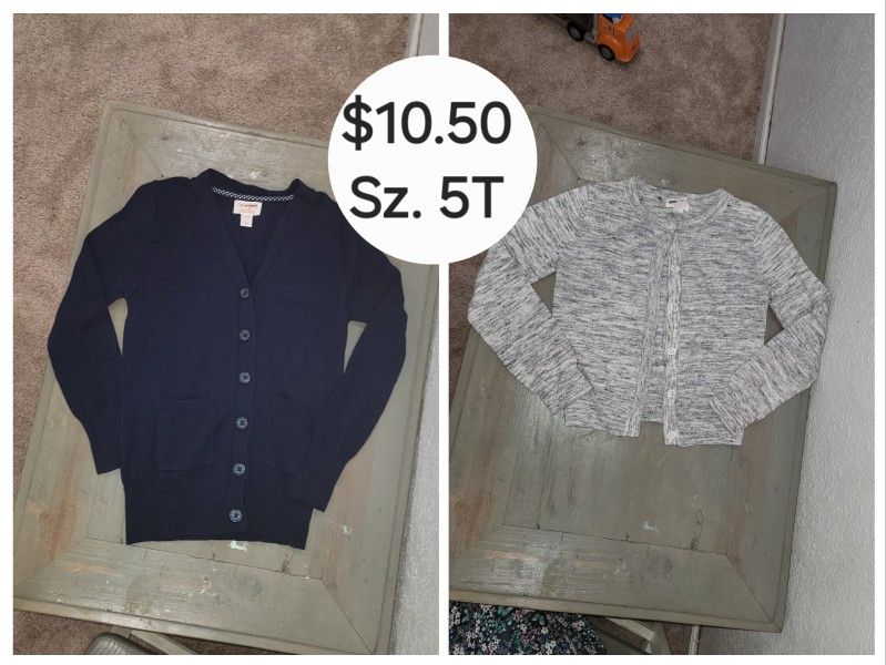 Toddler Girls Cardigans (2pc) Bundle Sz. 5T