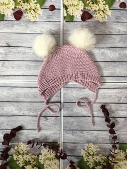 Hand knitted bonnet