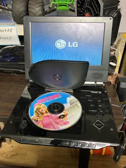 White LG portable dvd player