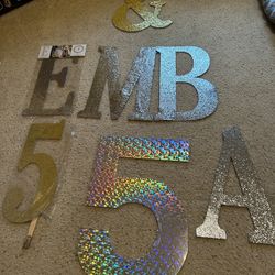 Metallic Letters  $3 Each 