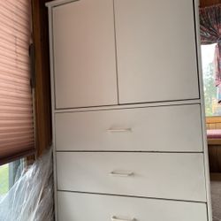 Large White Dresser Cabinet Drawers Storage
