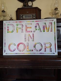 Sueña A Colores 36x24 Lindo Cuadro Azusa Tengo 2