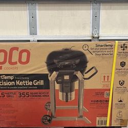 22.5 in. SmartTemp Kettle Charcoal Grill in Black with Stand