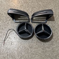 Mercedes Benz Front Grill Logo 7inch And Mirror Covers
