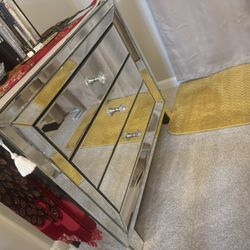 (Set of 2) Mirrored 3-Drawer Chest and night stand | stylecraft 