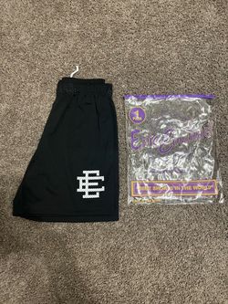 Eric Emanuel Black Mesh Shorts with Bag