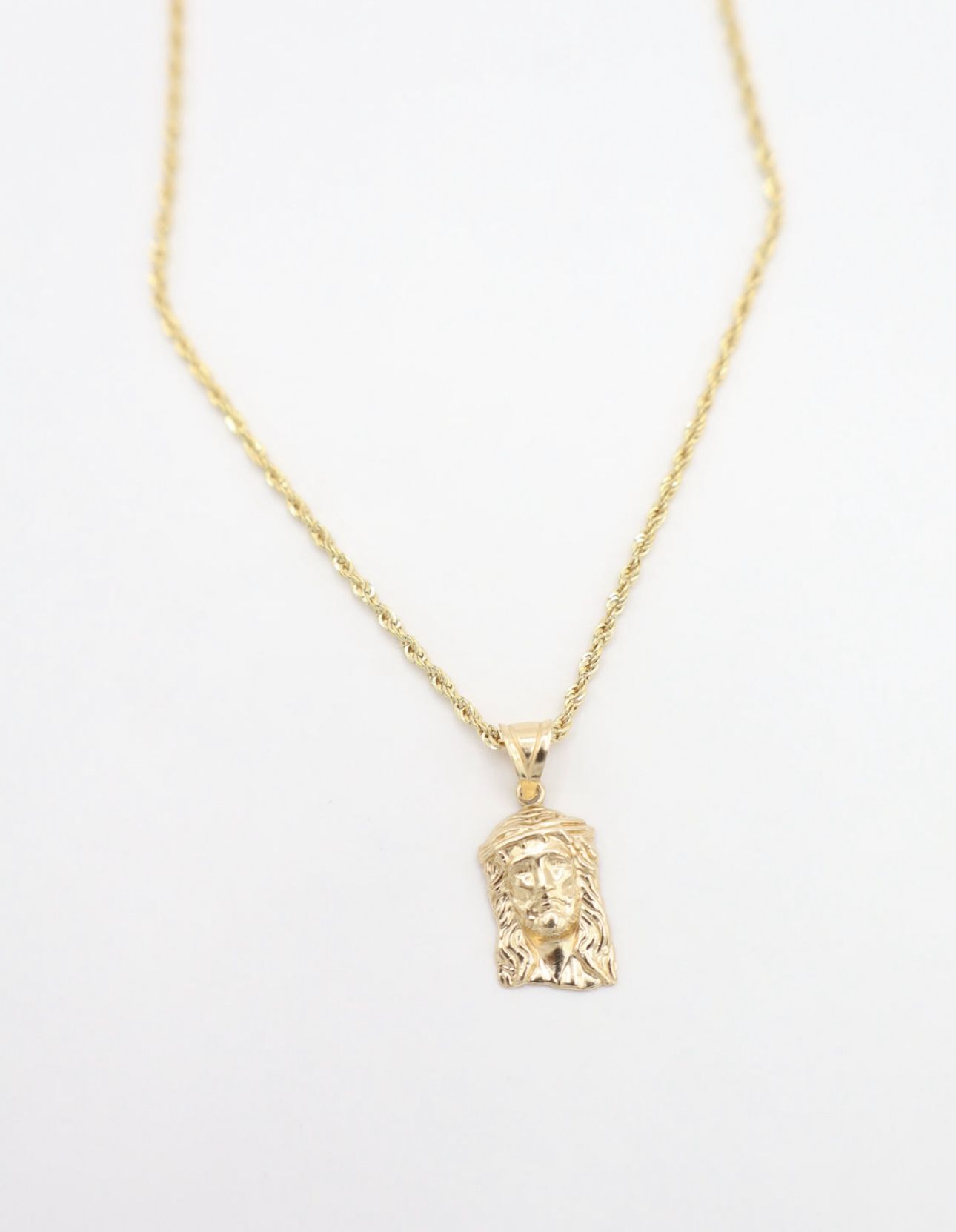 *NEW* Jesus Face Pendant 14k Yellow Gold