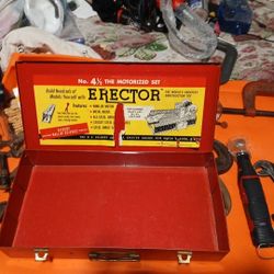 Erector set tin box