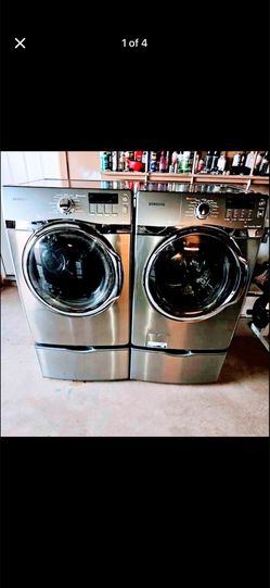SALE! Washer and dryer Samsung with pedestal front load !! Delivery available 