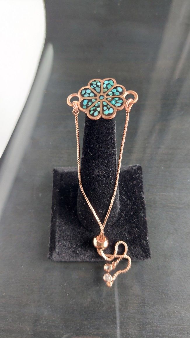 Brand New Bracelet Hand-made Turquoise & Copper