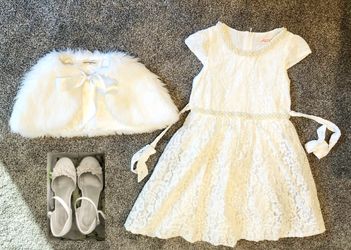 Beautiful Flower Girls Dress Set Size 8