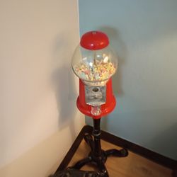 Red Gumball Machine With Glass And I Also Have A Brand New Bag Of  Gourmet Candy Paciifers For The Machine As Well 