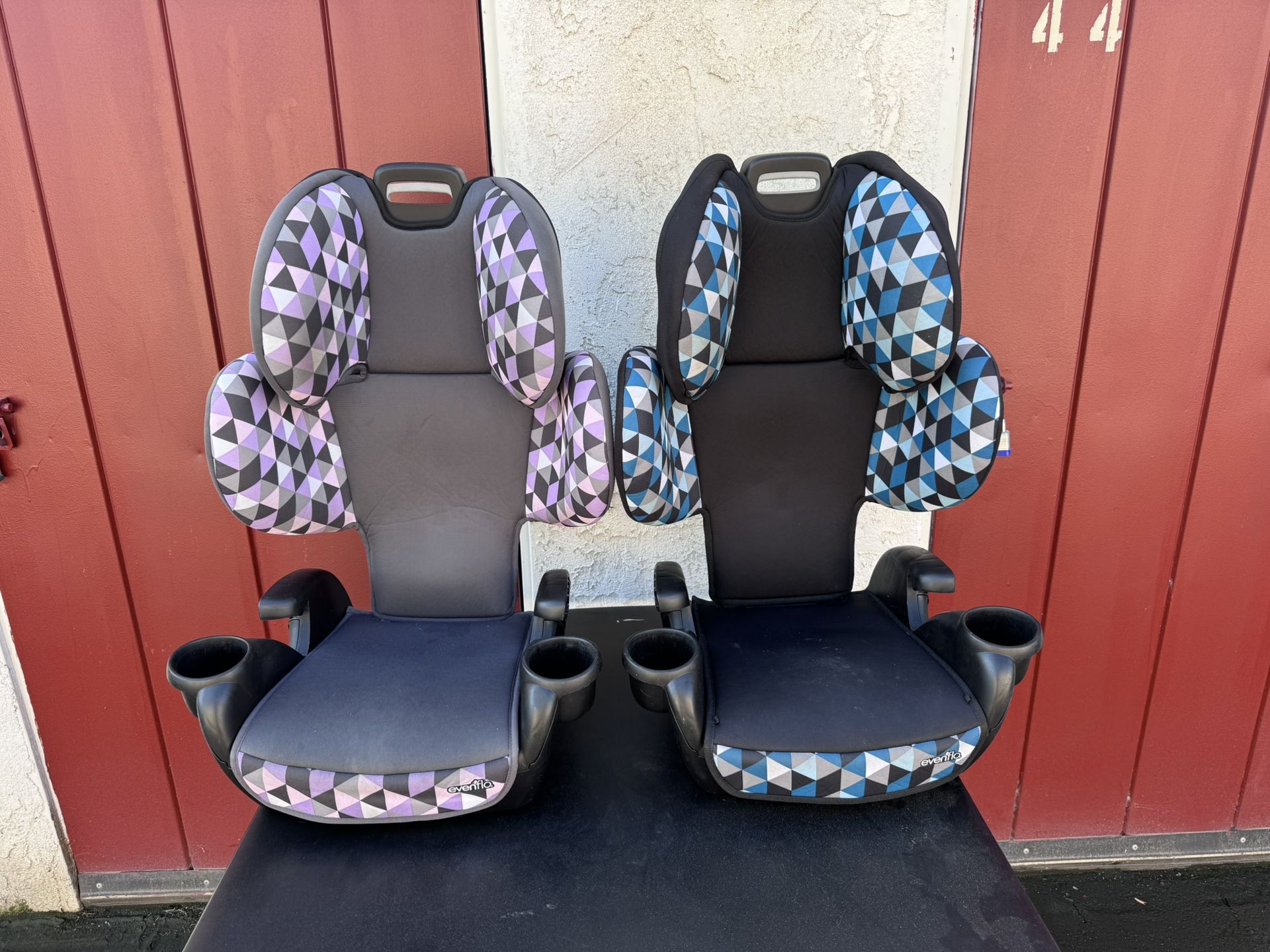 Evenflow Convertible Kids Car Booster Seats With Base & Detachable Back/Headrest