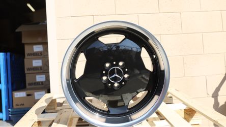 Mercedes Aero Classic Style 18x8/18x9 Gloss Black Wheels 5x112 ET30 Staggered Set