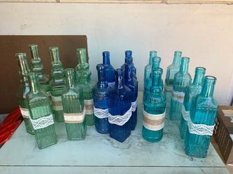 Decorative glass bottles