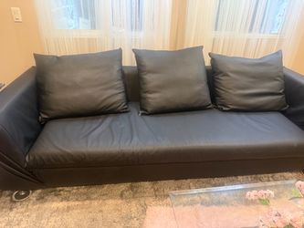 Free Black Faux Leather Sofa