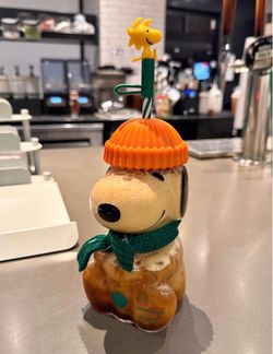 Starbucks Snoopy glass cup