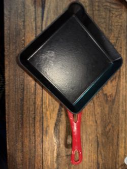 Square enameled cast iron griddle
