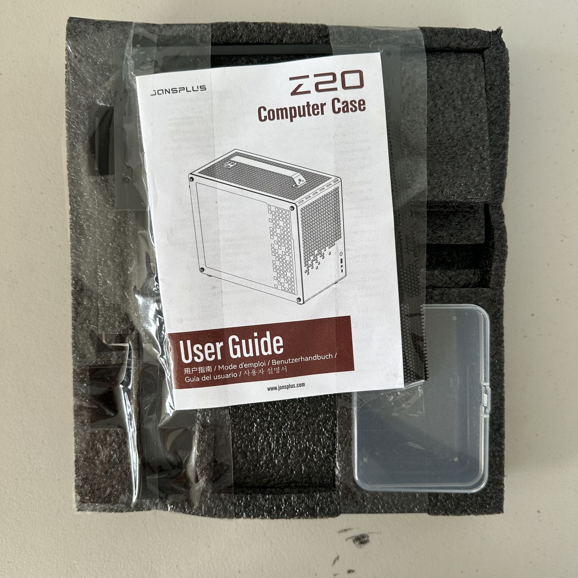 JONSPLUS Z20 Black Micro-ATX Mini Tower PC Case, With Detachable Carrying Handle