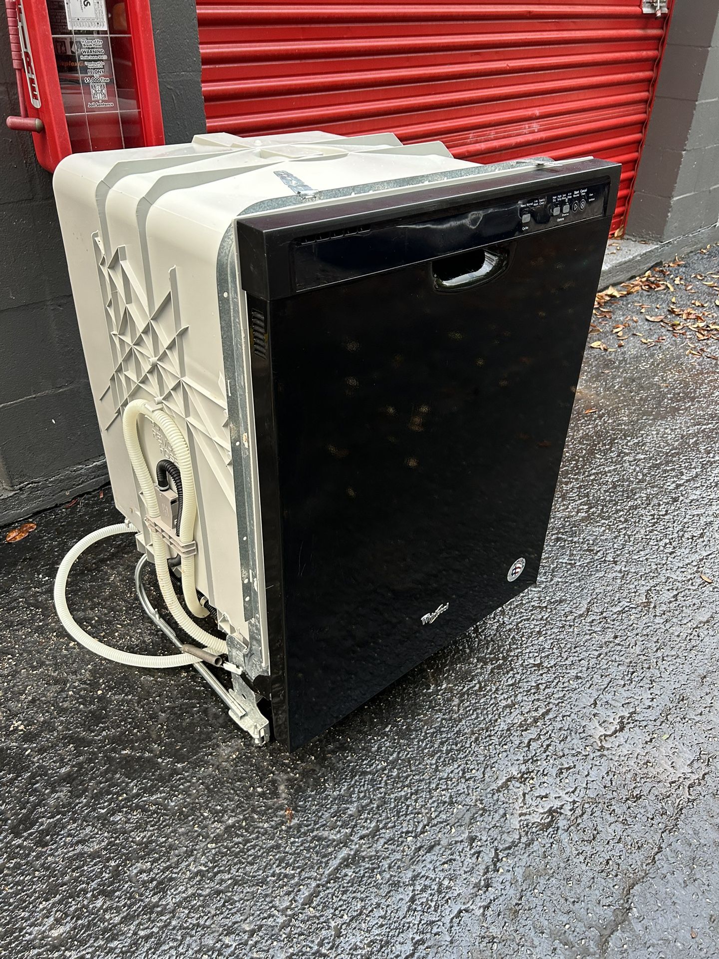 Black Whirlpool Dishwasher 