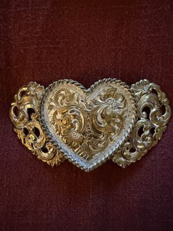 Silver Plated Western Belt Buckle