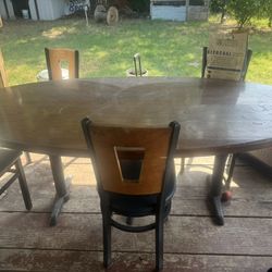 Sturdy Table With 6 Chairs