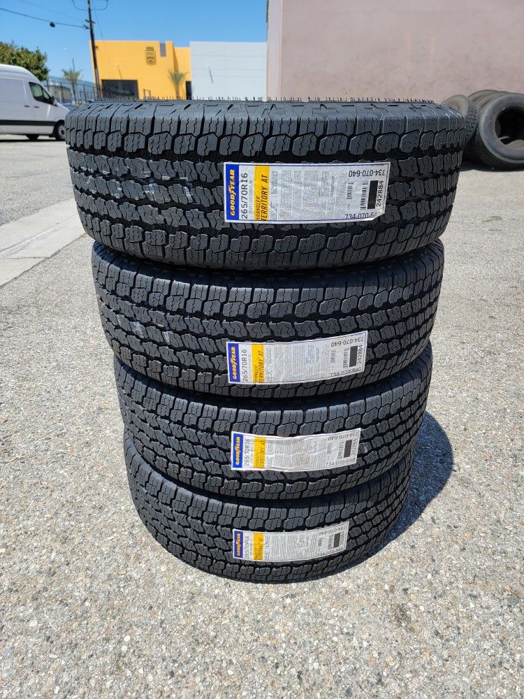 265 70 16 NEW TIRES TACOMA 4RUNNER TUNDRA SEQUOIA FRONTIER COLORADO CANYON SILVERADO SUBURBAN AVALANCHE TAHOE SIERRA F150 